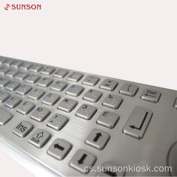 Vandalská kovová klávesnice pro informační stánek